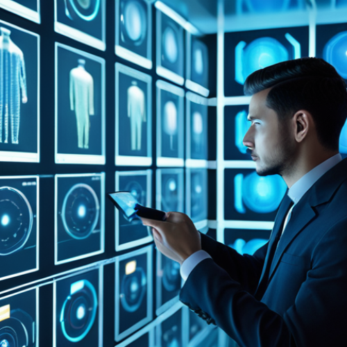 Home 20 A professional data analyst, fully clothed in a sleek, modest futuristic business suit of muted tones, stands in a pristine, minimalist high-tech control room bathed in soft, cool blue light. Holographic interfaces display abstract data visualizations around them. The atmosphere is quiet, highly organized, reflecting a perfectly controlled environment with subtle integrated biometric scanners. Appropriate attire, safe for work, professional, family-friendly, perfect anatomy, correct proportions, natural pose, well-formed hands, proper finger count, natural body proportions, professional photography, high quality.