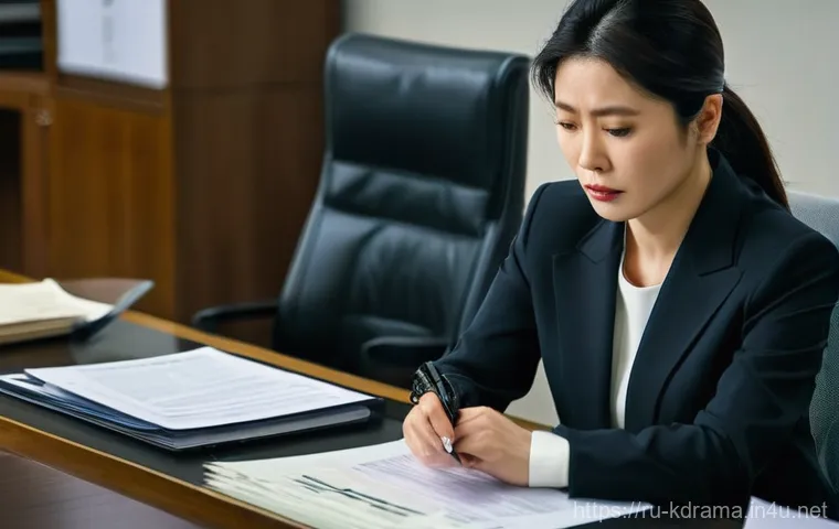 드라마  언더커버  스릴러와 가족 드라마의 융합 - **A devoted family man with a hidden past**: A middle-aged Asian man, Han Jeong-hyeon, with a seriou...