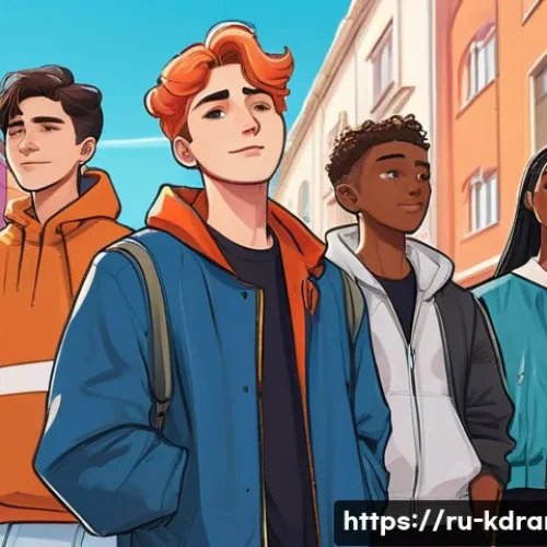 Home 32 드라마 이태원 클라쓰 원작 웹툰과의 차이점 - A detailed digital illustration of a diverse group of secondary characters from a webtoon, each disp...